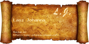 Lasz Johanna névjegykártya